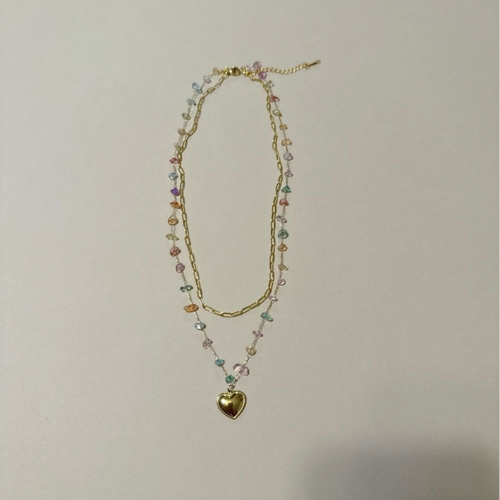 Boho crystal necklace N613 - Picture 2 of 4